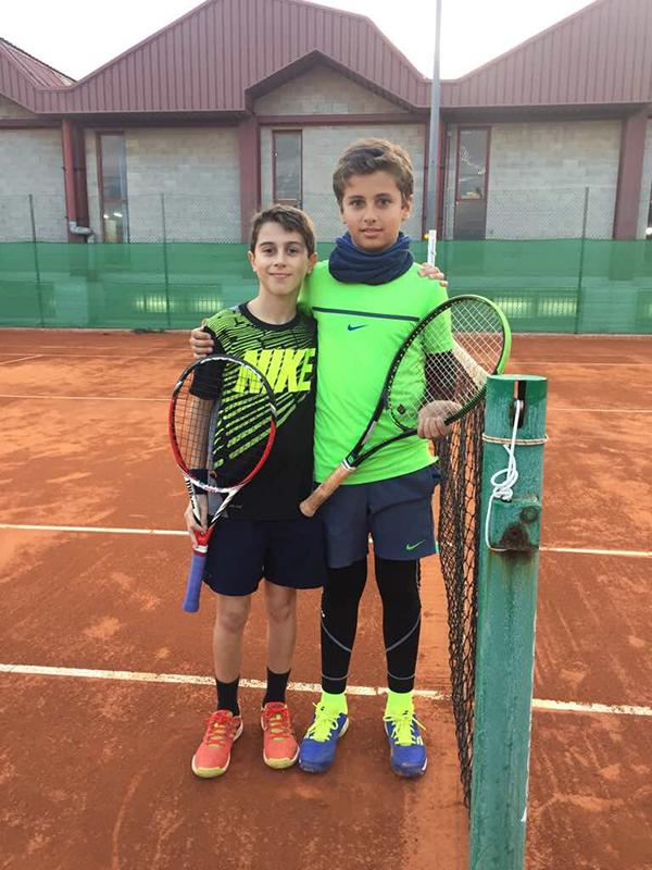 Rafael Segado y Lucas Estremera dos alumnos de la Escuela Municipal de Tenis San Javier seleccionados