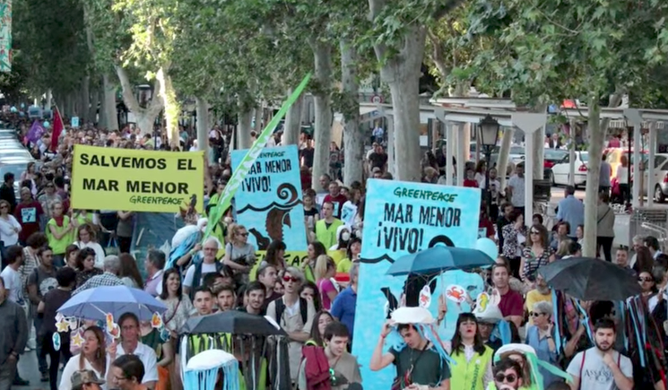 Manifestación de hace un año en defensa del Mar Menor