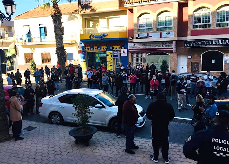 Protesta de los hosteleros de Los Alcázares