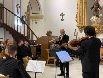 El flautista Mariano Bas en un concierto anterior en San Javier