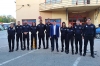 Los nuevos policías con el concejal Pedro Sánchez